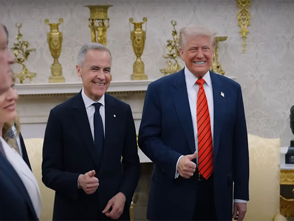 US President Donald Trump and Canadian PM Mark Carney (Photo/White House YouTube)