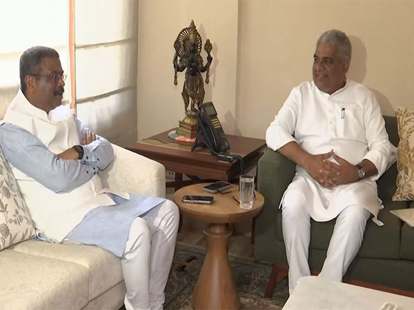 Union Ministers Dharmendra Pradhan and Bhupender. (Photo/ANI)