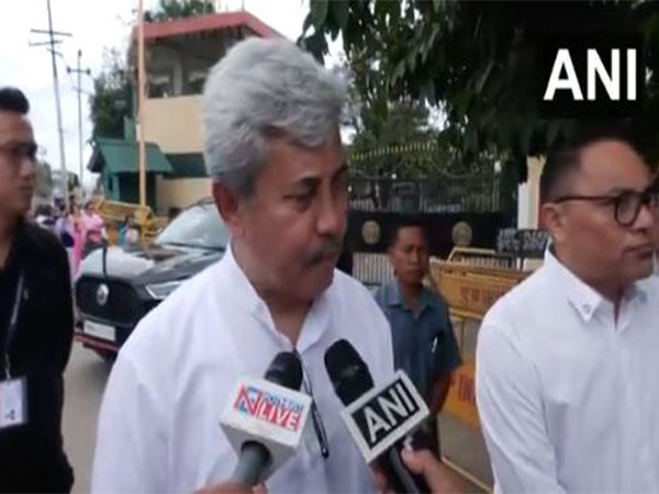 Independent MLA Sapam Nishikanta Singh speaking to reporters after meeting Manipur Governor Ajay Kumar Bhalla (Photo/ANI) 