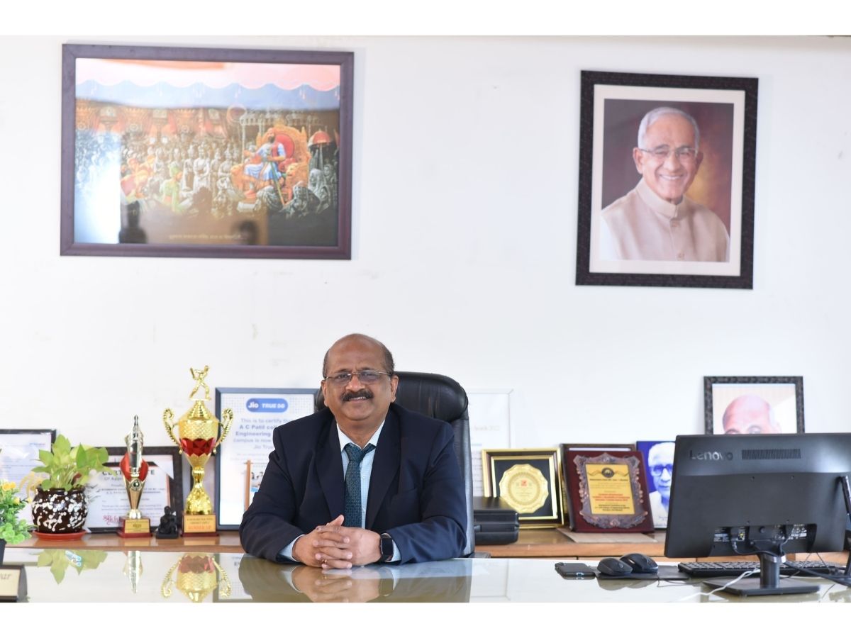 Dr. Vijay Pawar, Principal of A. C. Patil College, leads the launch of a 2025 B.E. Aeronautical Engineering program to support careers tied to Navi Mumbai International Airport