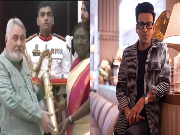 Theatre artist Barry Godfray John receives Padma Shri from President Droupadi Murmu, Manoj Bajpayee (Image source: ANI, Instagram) 