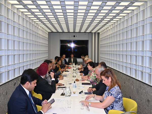 All Party Parliamentary Delegation in the meeting with the think tank: Hellenic Foundation for European and Foreign Policy (ELIAMEP) (Image: X@EmbIndiaAthens)