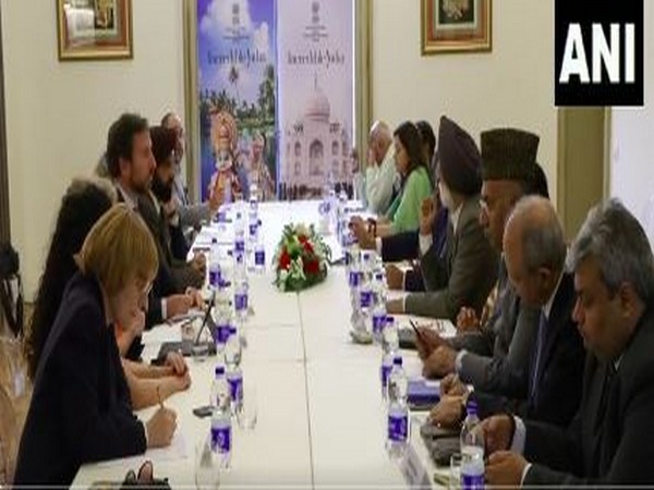 BJP MP Ravi Shankar Prasad led delegation meets Italian journalists in Rome (Photo/ANI) 