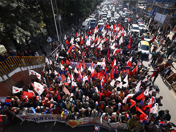 File photo of a pro-monarchy protest in Nepal (Image/ANI)