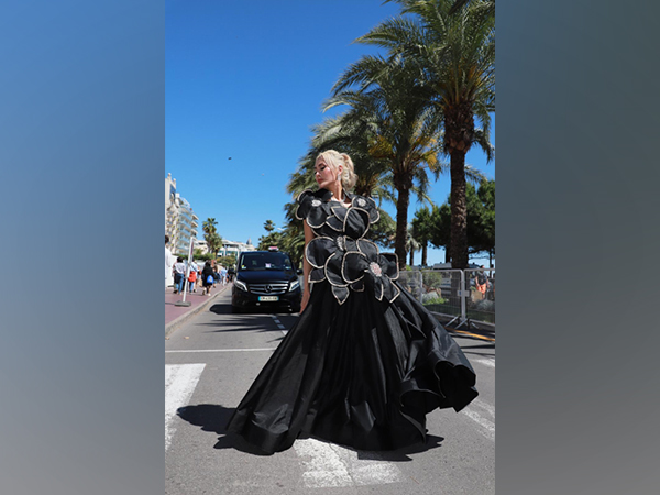 Mirka Howard wearing Sanjukta Dutta at Cannes 2025