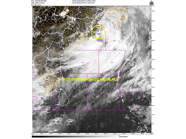 Deep depression over Bay of Bengal (Photo/X@Indiametdept)
