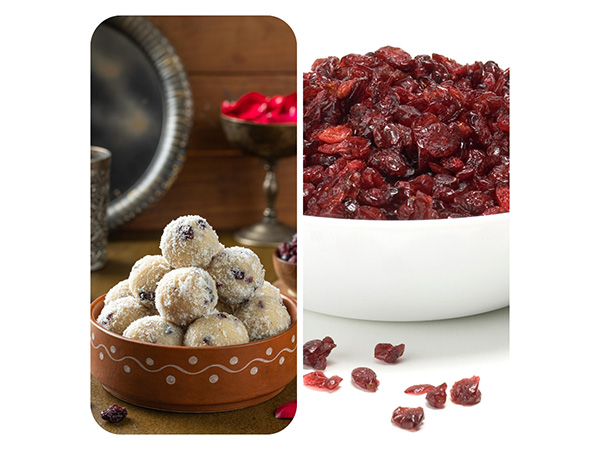 Cranberry Coconut Laddoo — a modern twist on a classic Indian sweet, blending tradition with tangy innovation.