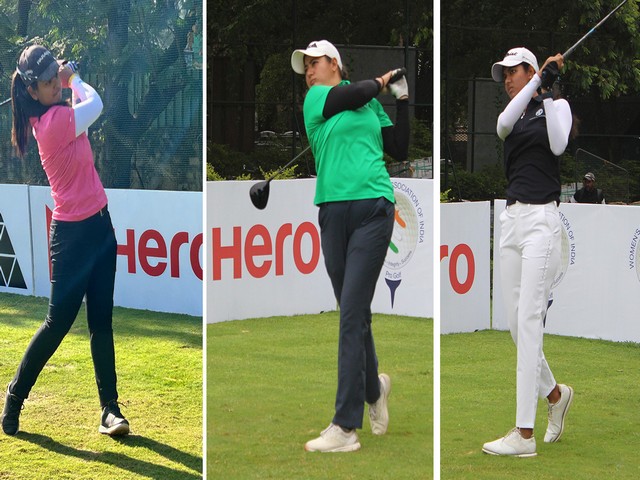 Vani Kapoor, Amandeep Drall and Vidhatri Urs during 7th leg of WPGT (Image: WPGT)