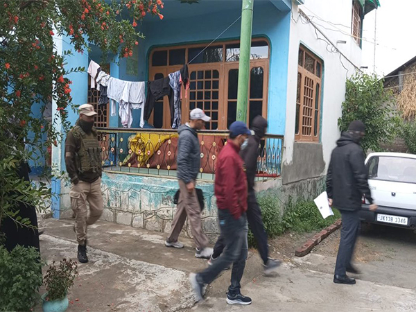 CIK of J&K Police, conducts searches at various locations across Kashmir in terror link cases. (Photo/ANI)