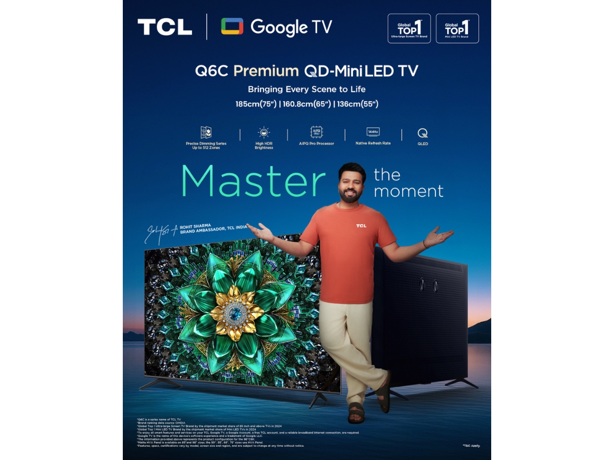 TCL launches the Q6C Premium QD Mini LED Google TV in India — bringing cinematic brilliance, immersive sound, and next-gen smart features into your living room.