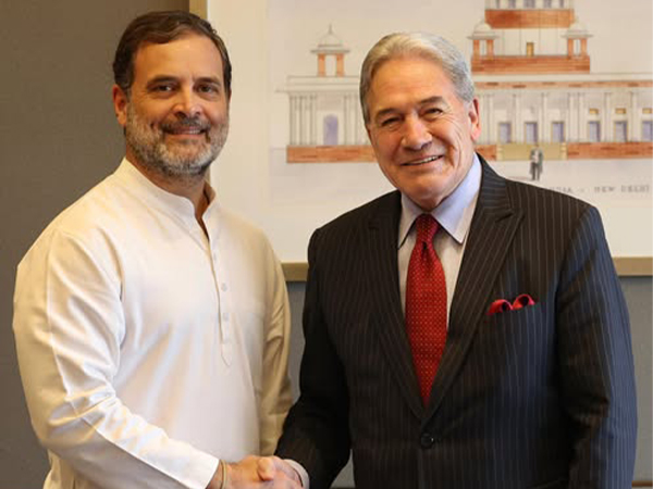 Congress leader Rahul Gandhi met with New Zealand's Deputy Prime Minister Winston Peters (Photo/Rahul Gandhi, Facebook)