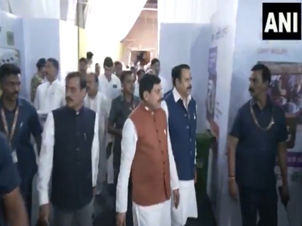 MP CM Mohan Yadav, along with ministers and party leaders, inspected the venue. (Photo/ANI)