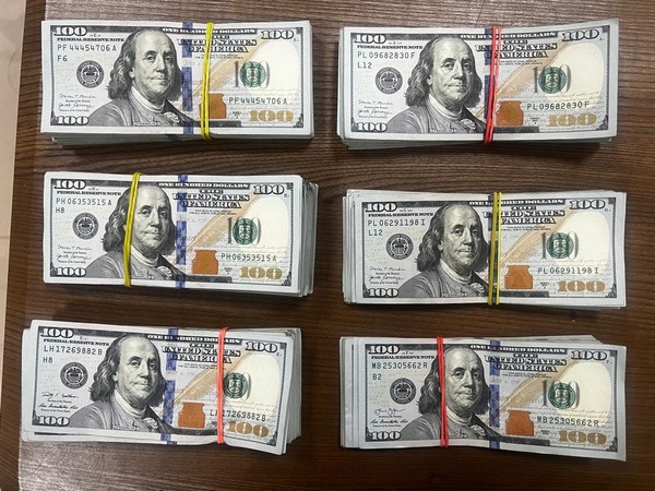 Seized US dollars. (Photo/ @PIB Chandigarh) 