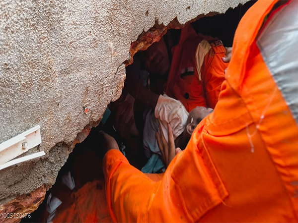 NDRF confirmed that one woman and a young boy were rescued (Photo/ANI)