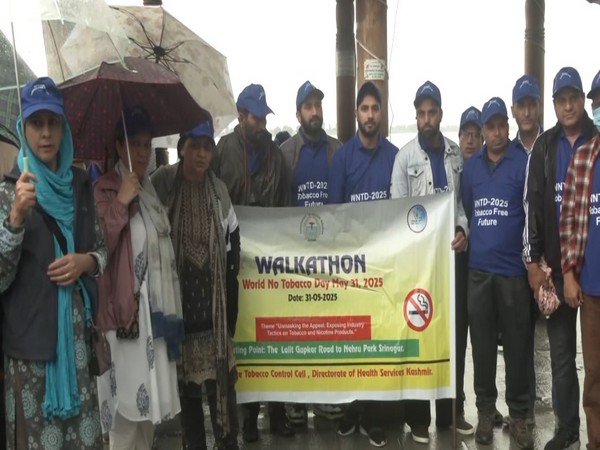 J-K health department organise walkathon on World No Tobacco Day (Photo: ANI)