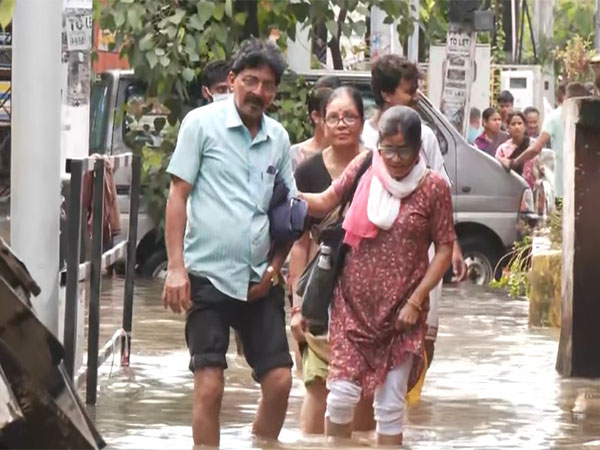 Heavy waterlogging disrupts daily life in Guwahati (Photo/ANI)