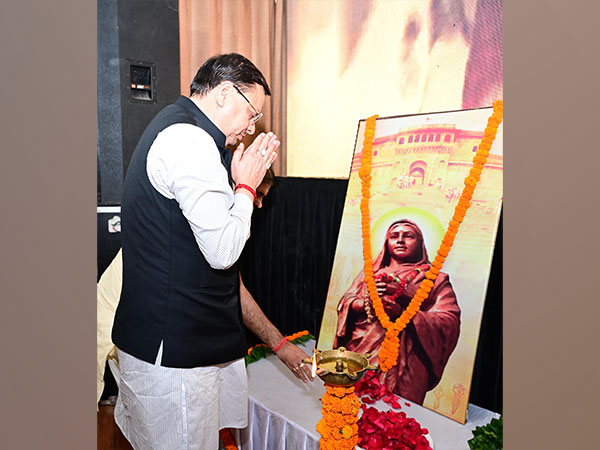 Uttarakhand CM Dhami pays homage to Ahilyabai Holkar (Photo/ANI) Uttarakhand CM Dhami pays homage to Ahilyabai Holkar (Photo/ANI)