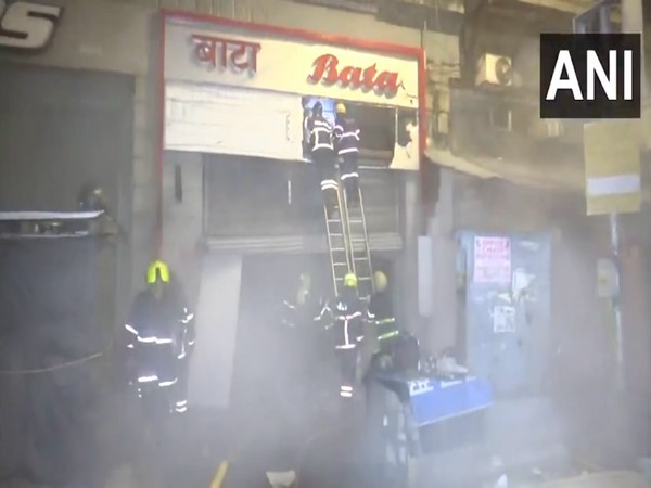 Fire broke out in a footwear shop located in Mumbai's Fort area (Photo/ANI)