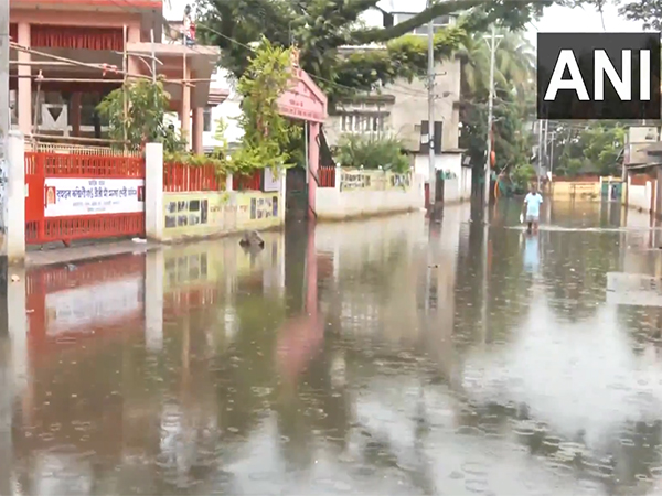 Several parts of Guwahati faces waterlogging (Photo/ANI)