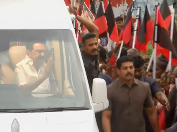TN Chief Minister Stalin holding roadshow in Madurai ahead of DMK's General Council meeting (Photo/ANI) TN Chief Minister Stalin holding roadshow in Madurai ahead of DMK's General Council meeting (Photo/ANI)