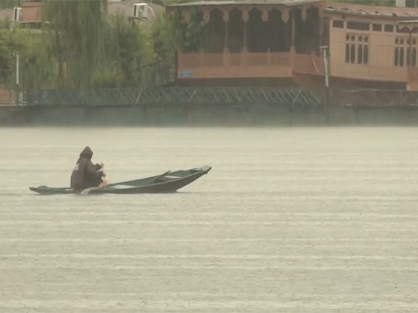 A view from Dal lake during heavy rain (Photo/ANI) A view from Dal lake during heavy rain (Photo/ANI)