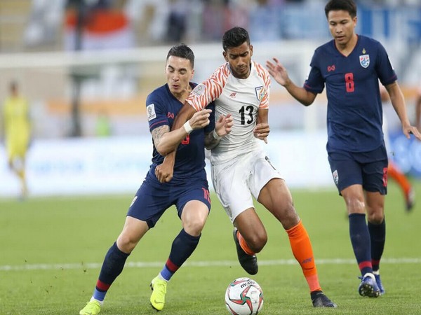 India and Thailand football players in action (Photo: AIFF)