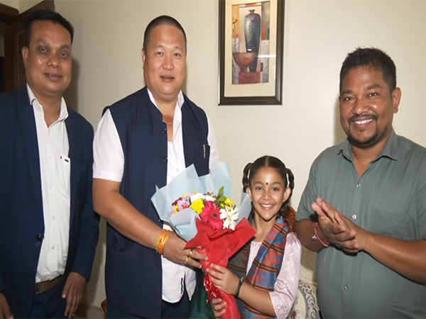 Binita Chetry receives heartfelt welcome in Assam (Photo/ANI) Binita Chetry receives heartfelt welcome in Assam (Photo/ANI)