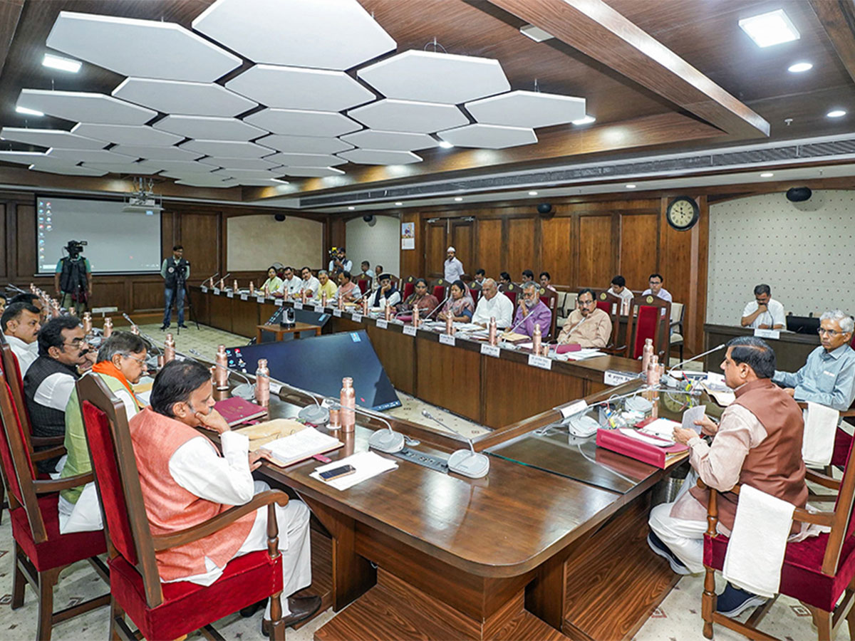 MP CM Mohan Yadav chairs a cabinet meeting in Bhopal (File Photo / ANI)