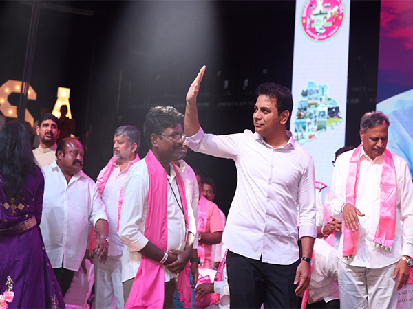 KTR attends Telangana State Formation Day and BRS Silver Jubilee celebrations in US (Photo/ANI) 