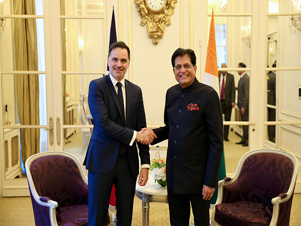 French Foreign Trade Minister Laurent Saint-Martin with Union Commerce and Industry Minister Piyush Goyal in Paris. (Photo/X@LaurentSMartin)