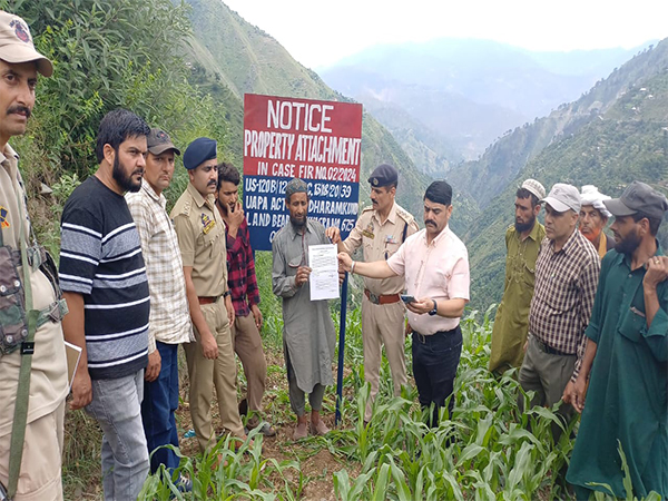 Ramban Police attaches property under UAPA Section 25 (Photo/ANI) 