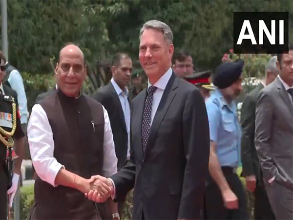 Defence Minister Rajnath Singh and Australian Deputy Prime Minister and Defence Minister Richard Marles (Photo/ANI)