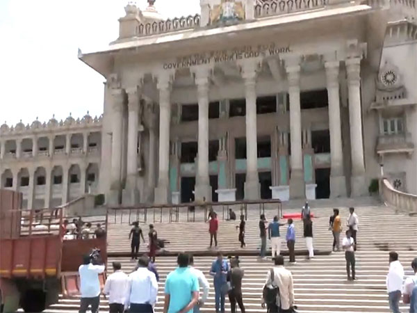 Preparations at Vidhan Soudha for victory celebration of RCB (Photo: ANI)