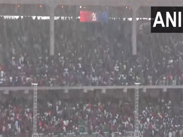 Rain at the  Chinnaswammy stadium. (Photo- ANI)