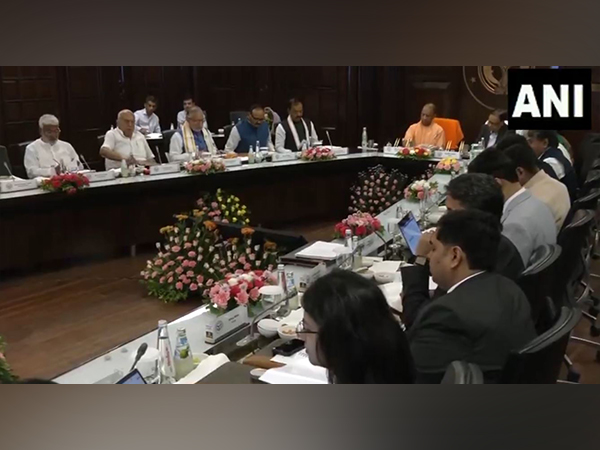 Chief Minister Yogi Adityanath held a meeting with members of 16th Finance Commission (Photo/ ANI) 