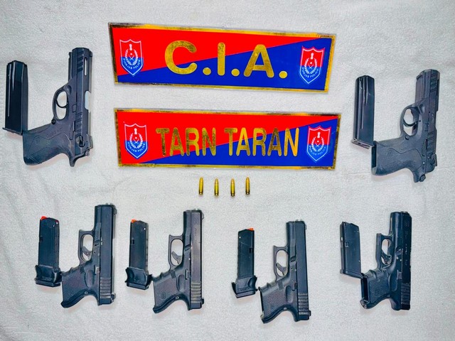 Two PX5.30 pistols and four 9 mm Glock pistols recovered (Photo/ANI)