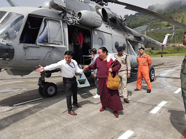 39 evacuees were transported from Chaten to Pakyong Greenfield Airport ((Photo/ I&PR, Sikkim))
