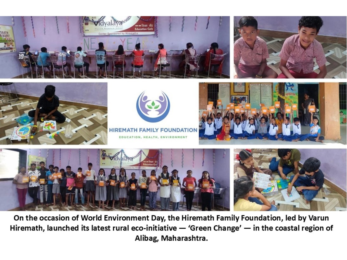 Varun Hiremath Leads ‘Green Change’ to Inspire Village Children on World Environment Day