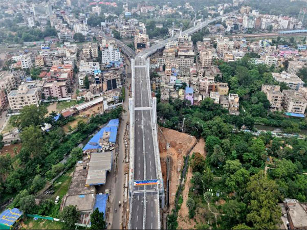 Aerial view of the flyover (Photo/X: @HemantSorenJMM) 