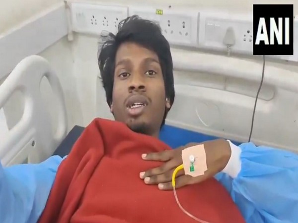Venu, injured in Bengaluru stampede (Photo/ANI)