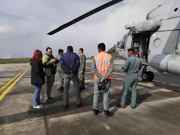 Evacuation operations begin in North Sikkim as first air sortie is deployed for disaster rescue efforts. (Photo/ANI)