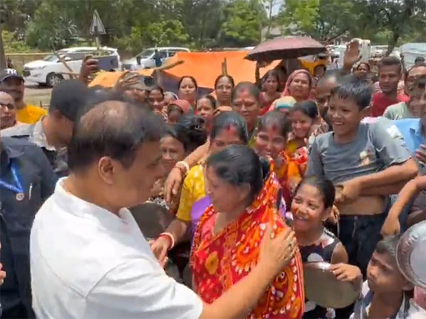 Assam CM Himanta Biswa Sarma takes stock of Hailakandi relief camp (Photo/ X @himantabiswa) 