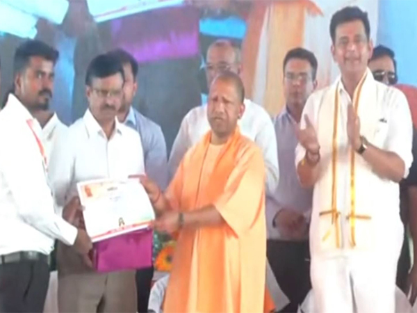 UP CM Yogi Adityanath at Kalyan Mandapam inauguration (Photo/ANI)