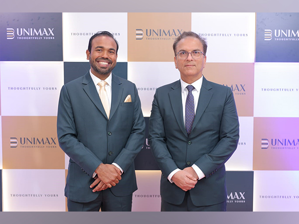 UniMax World’s MD Israil Shaikh and Director Salim Desai unveil the new logo, marking a transformative growth phase