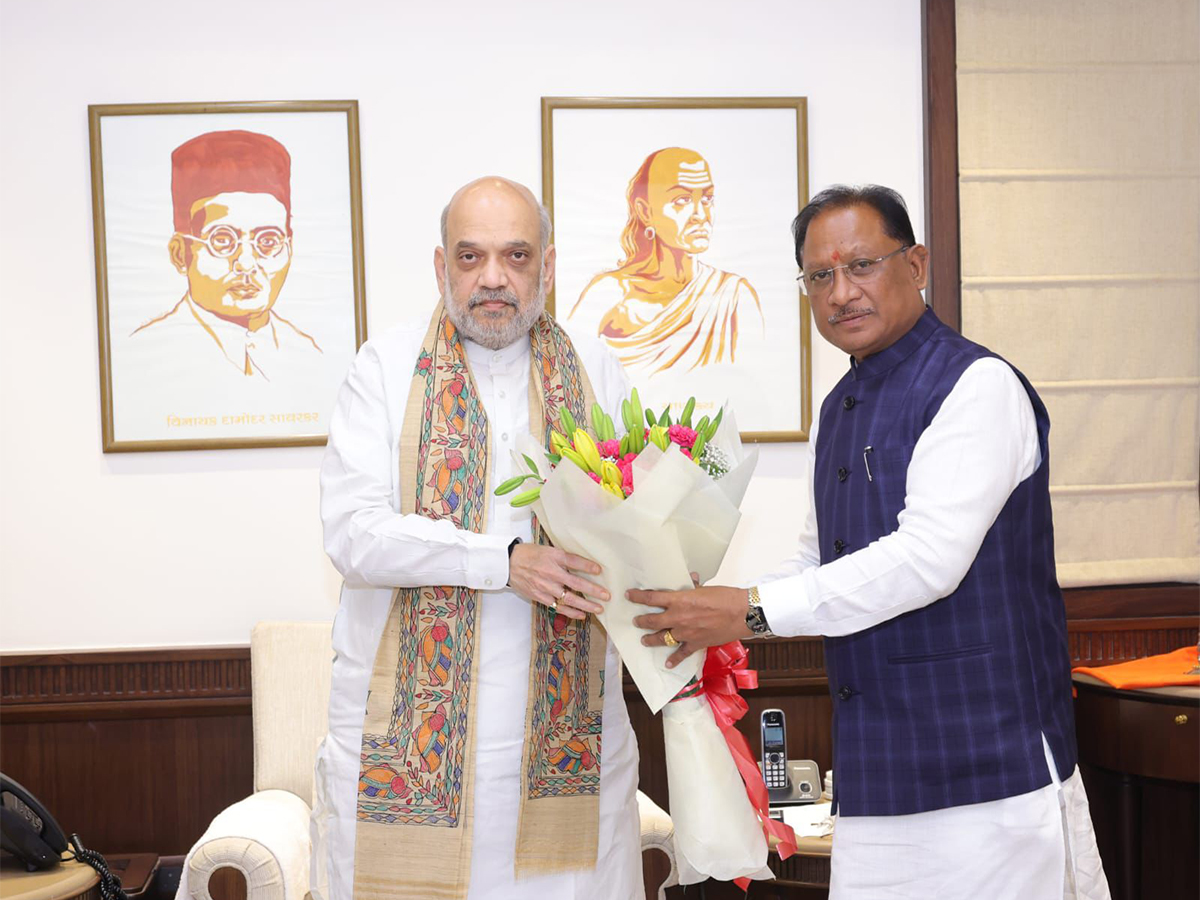 Chhattisgarh CM meets Union Home Minister Amit Shah (Photo: Chhattisgarh CMO)