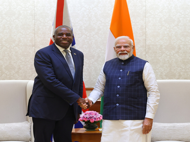 Prime Minister Narendra Modi with UK Foreign Secretary David Lammy (Photo/ X@ narendramodi)