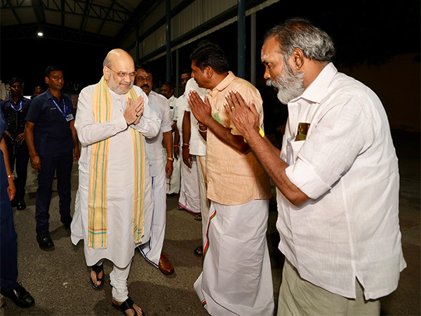 Union Home Minister Amit Shah arrives in Madurai, Tamil Nadu on late Saturday evening. (Photo/@AmitShah)
