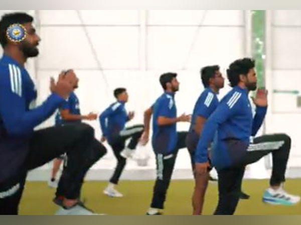A visual from Team India's warm-up. (Photo- @BCCI X)