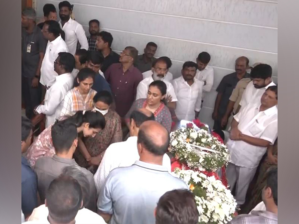 Visual from Maganti  Gopinath's residence in Madhapur (Photo/ANI)