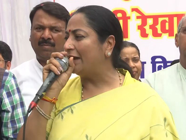Chief Minister of Delhi Rekha Gupta speaking at Shalimar Bagh Assembly constituency on Sunday. (Photo/ANI)